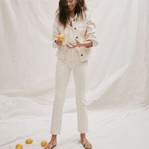 Madewell Slim Demi-Boot Jeans in Cloud Lining 28